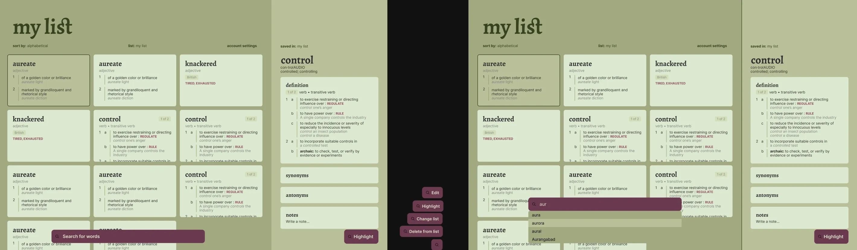Screenshot of the final Figma designs before I moved onto development.